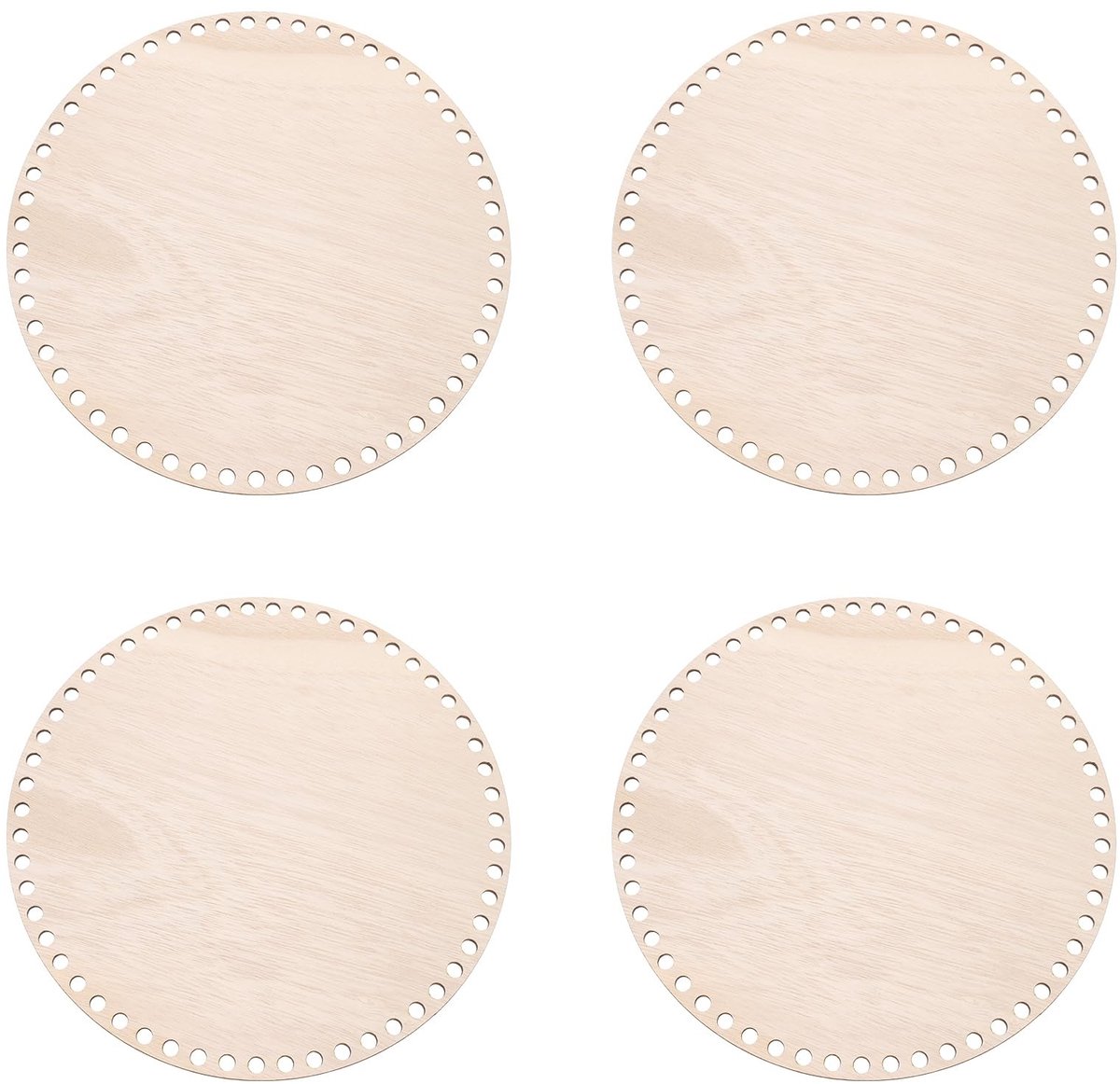 Omgoods - Set van 4 Gehaakte Mand Bodems 30,5 cm voor DIY Projecten