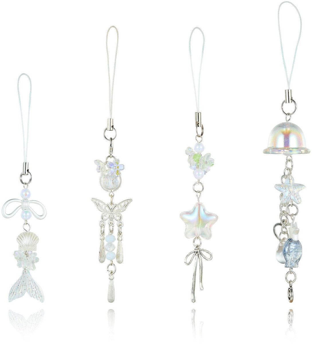 Omgoods - Set van 4 Telefoonhangers van Transparant Acryl