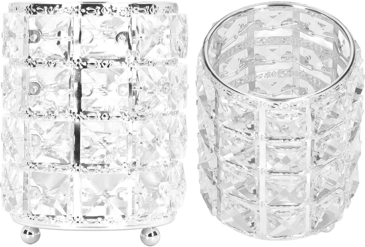 Omgoods - Make-up Penseelhouder Organizer van Crystal Glas met Elegant Design