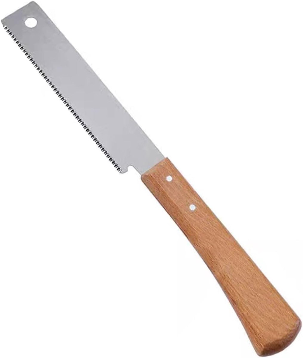 Omgoods- Handzaag 12 Inch - Beuken Houten Handvat - SK5 Staal - Ergonomisch - Dubbelzijdige Tand - Voor Houtbewerking - Zaag