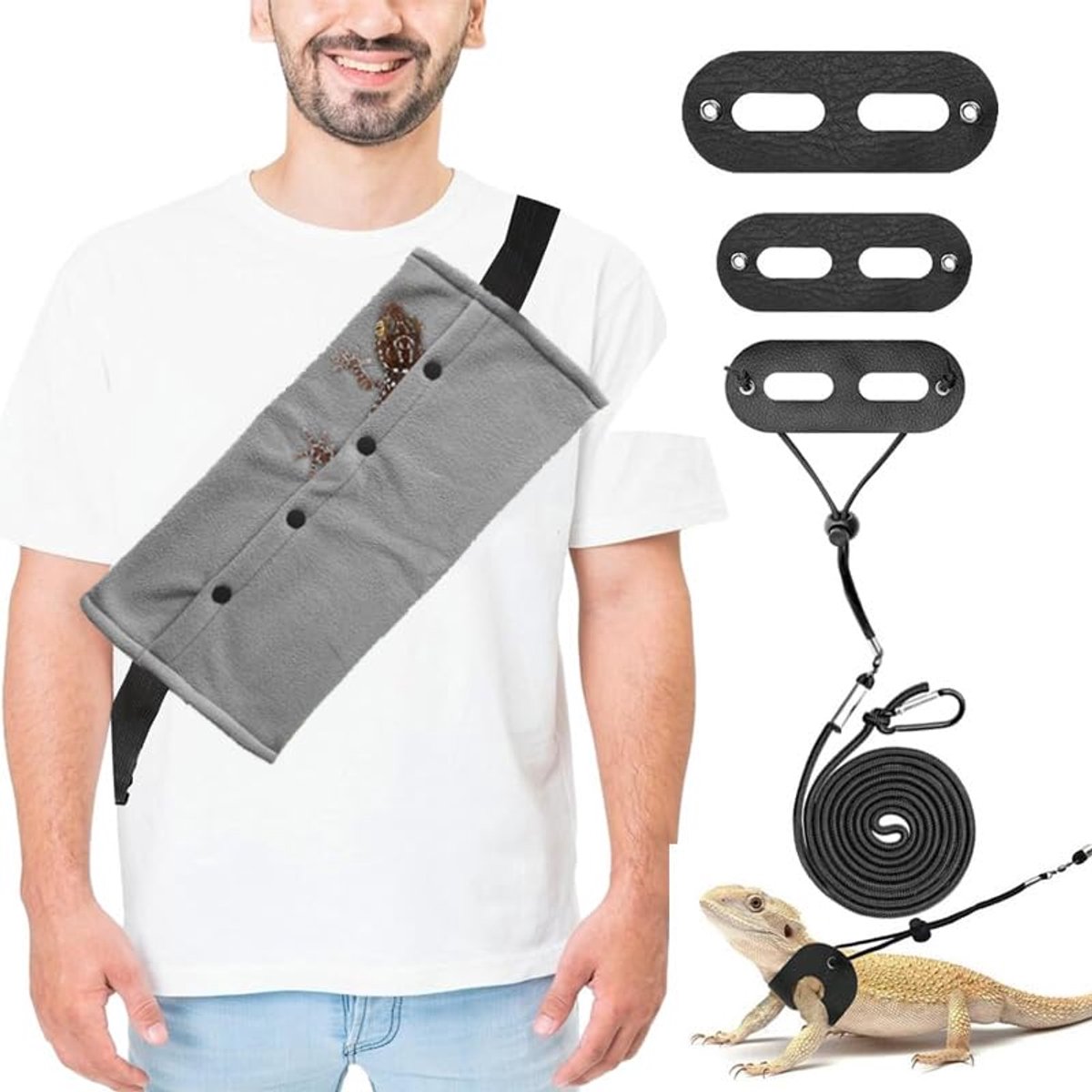 Omgoods - Draagtas voor Kleine Dieren - Geschikt voor Baardagaam en Reptielen