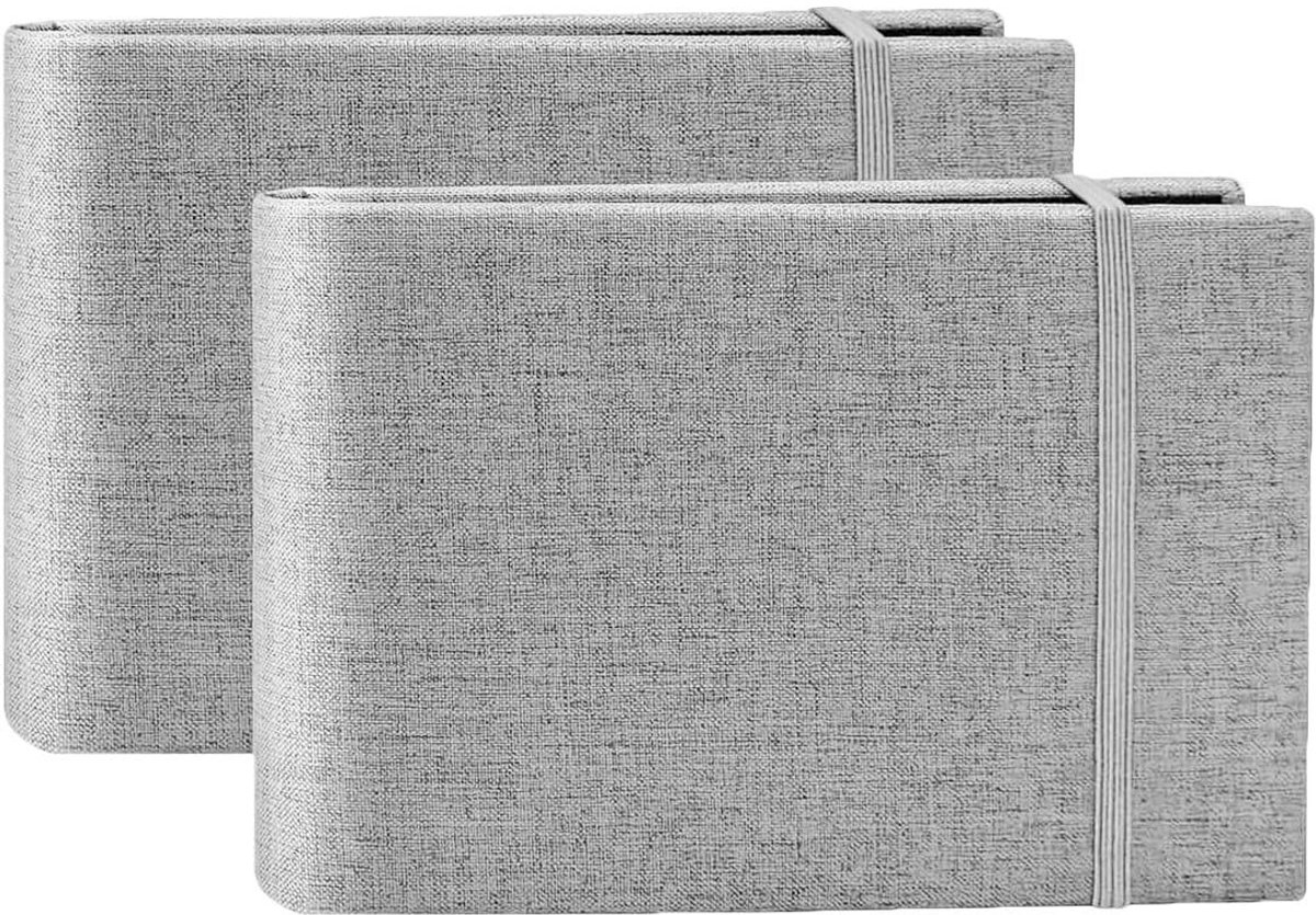 Omgoods - Set van 2 Fotoalbums 15x10 cm voor Kleine Foto's met 100 Pockets