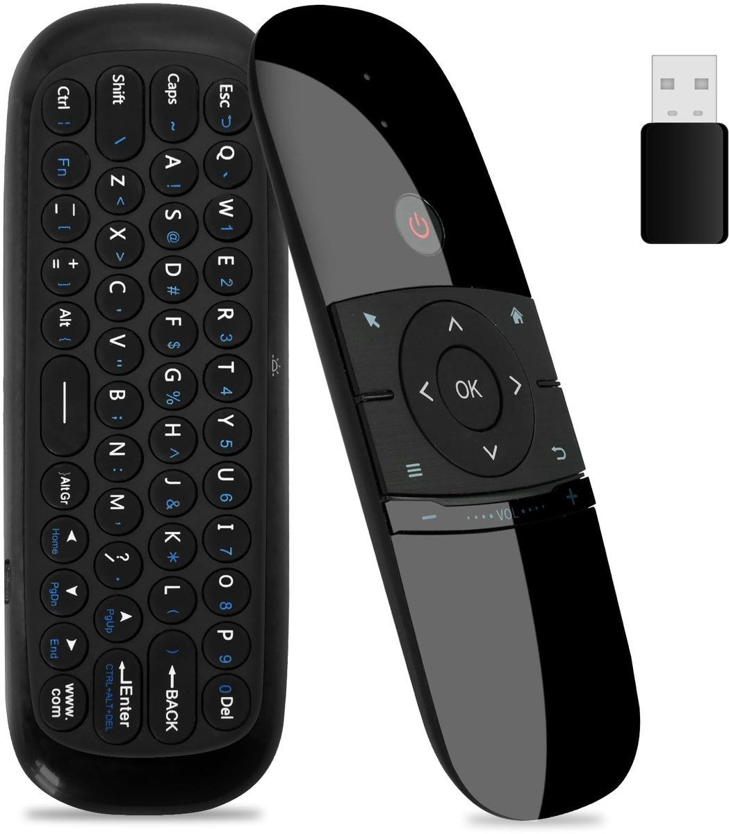 Omgoods - Air Mouse Afstandsbediening met IR Leerfunctie en 6-Axis Gyroscoop