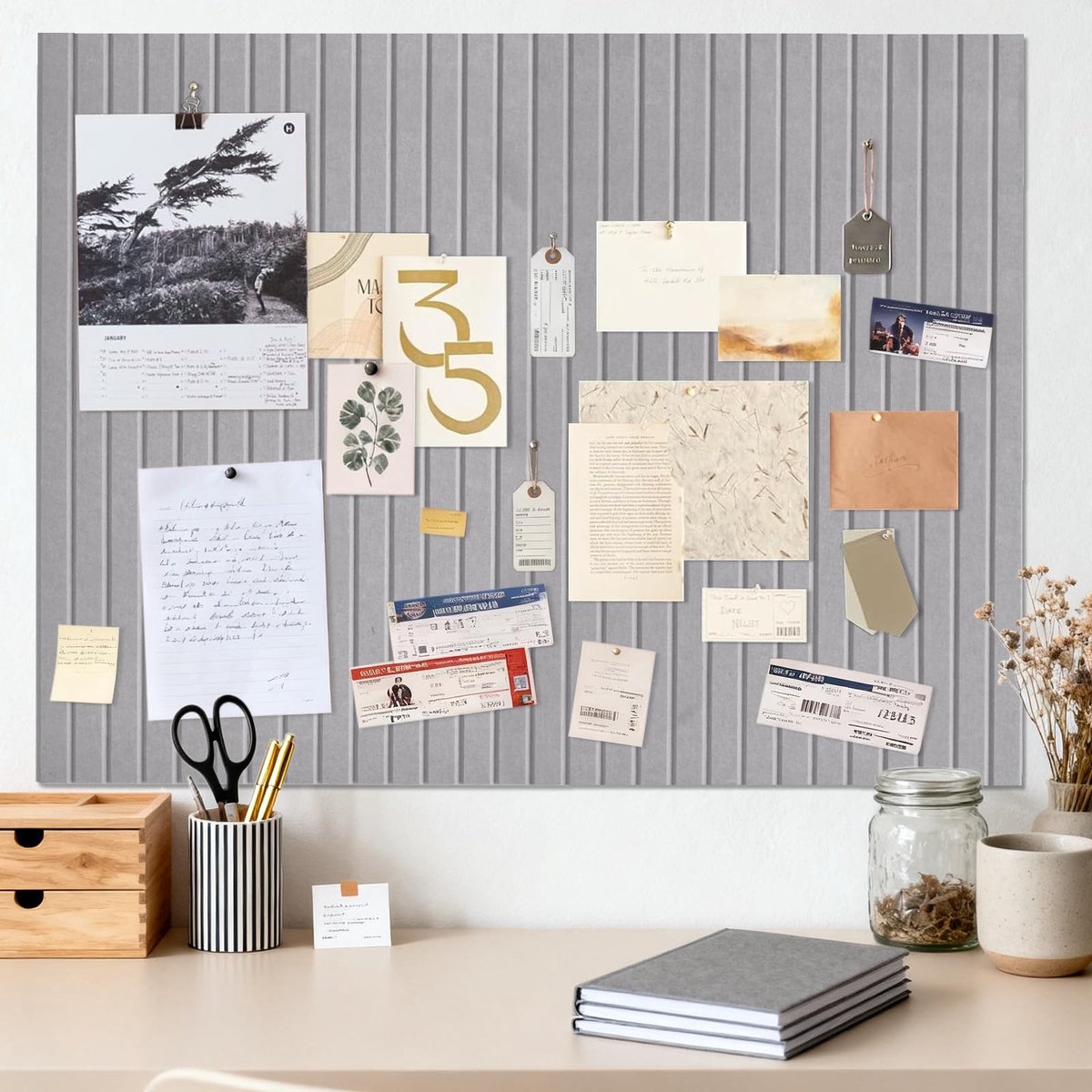 Omgoods - Bulletin Board Large - Zelfklevend Vilt Prikbord 40 x 60 cm