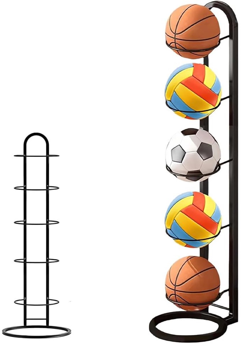 Omgoods - Basketball Opbergrek: 5 Niveaus voor Sportballen