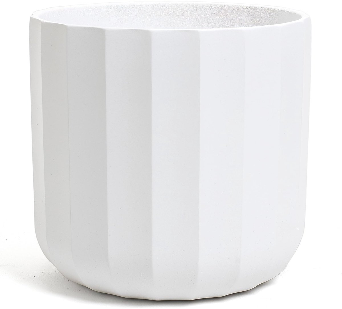 Omgoods - Terracottavase in Matte Wit, Diameter 18 cm