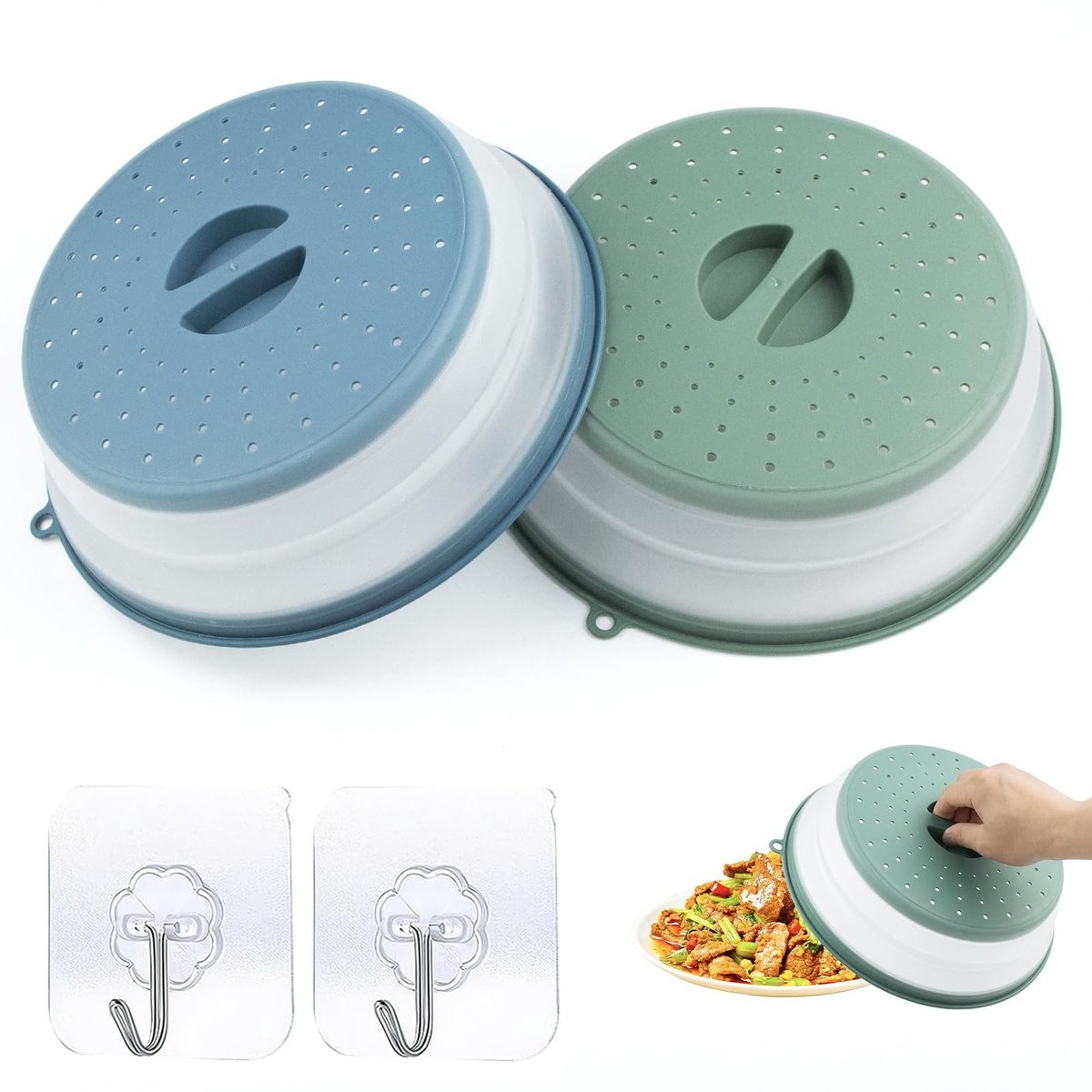 Omgoods - Vouwbare Magnetron Deksel 26.5 cm met Ventilatie voor Spatten