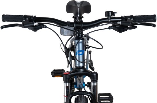 Davi Terrano – Mountainbike – 26 inch – 21 versnellingen – Schijfremmen – Voorvork met vering – Grijs/Blauw — afbeelding 5