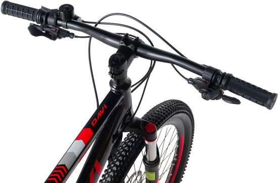 Davi Terrano – Mountainbike – 26 inch – 21 versnellingen – Schijfremmen – Voorvork met vering – Rood/Zwart — afbeelding 4