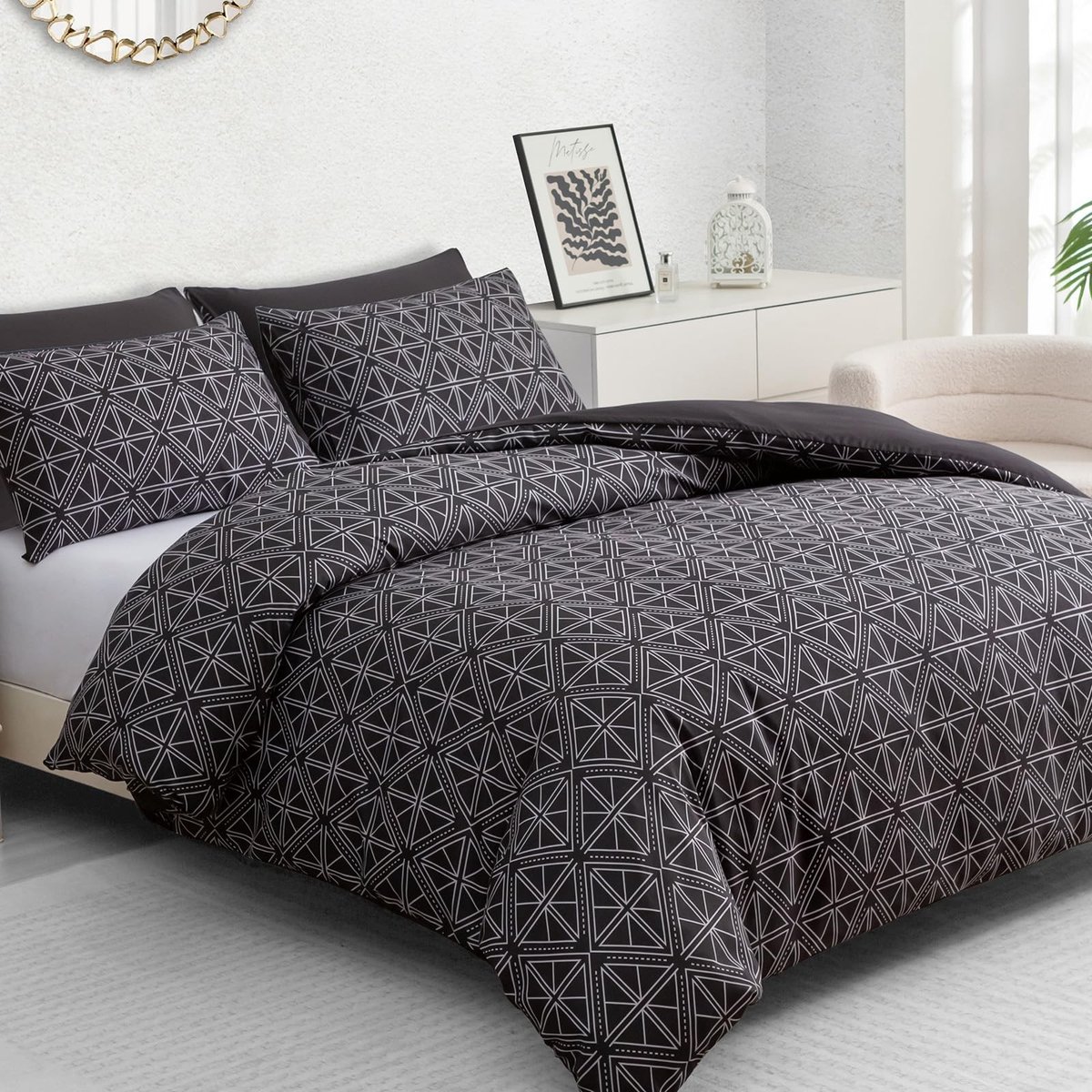 Omgoods - Dubbele Dekbedovertrekset van Microfiber met Rits