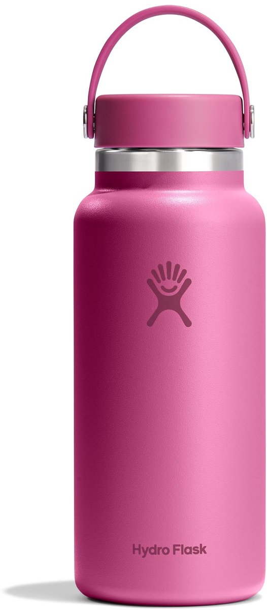 Omgoods - Roestvrijstalen Waterfles met Flex-rietje 946ml