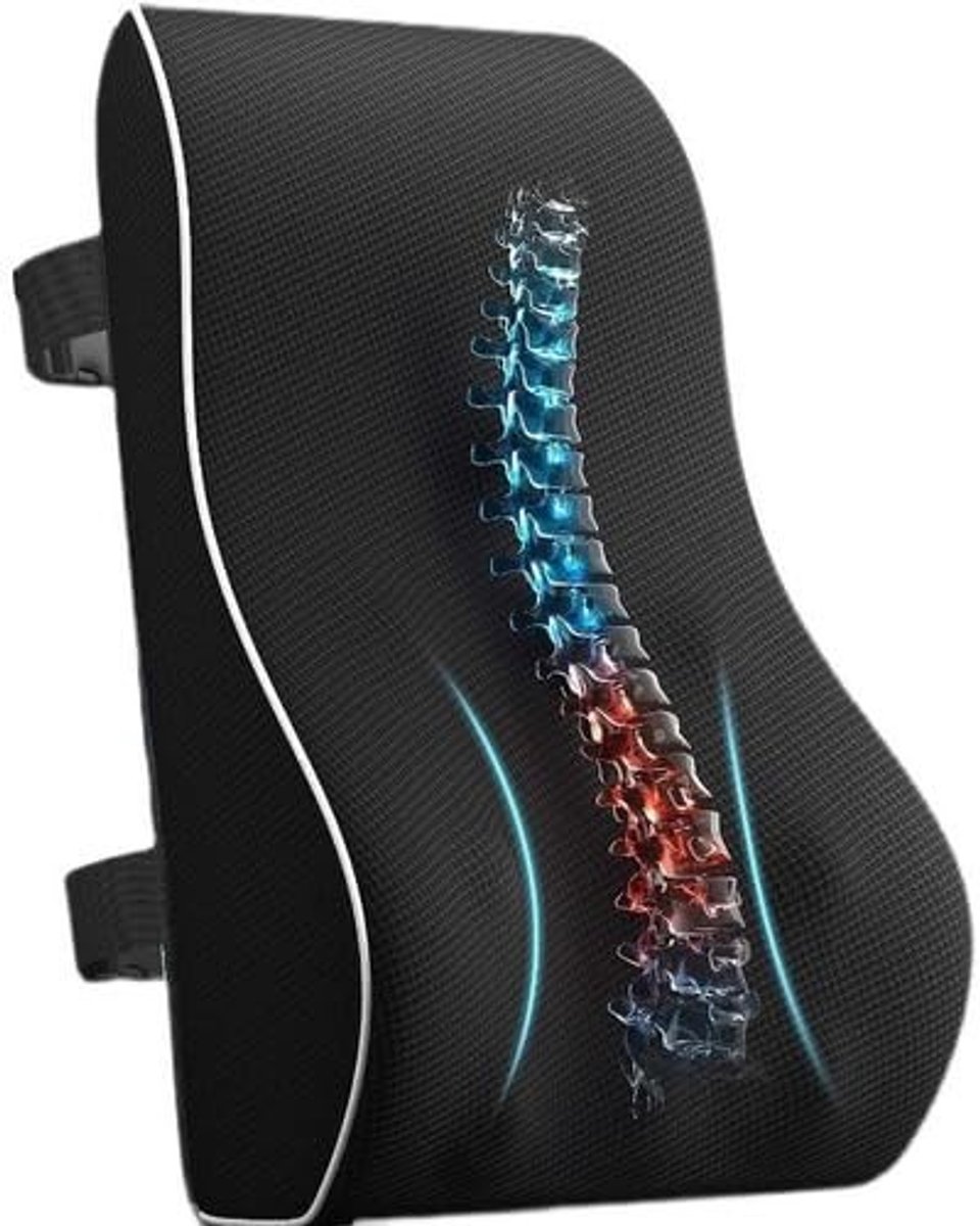 Omgoods - Ergonomisch Rugsteunkussen van Geheugenschuim voor Zitcomfort