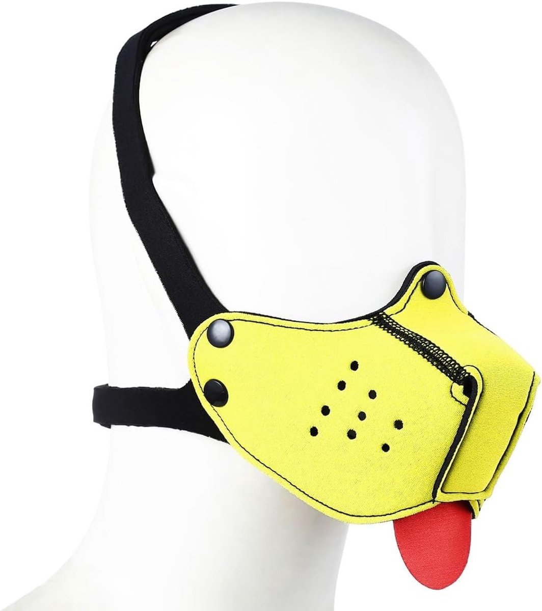 Omgoods - Neopreen Puppy Gezicht Muilkorf Geel