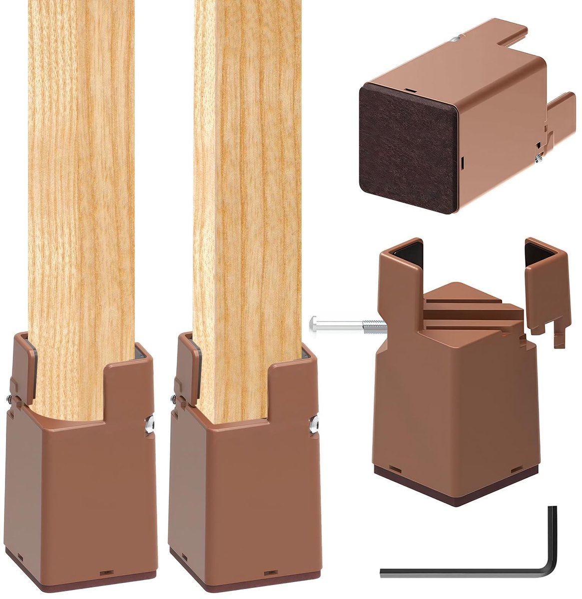 Omgoods - Set van 4 Verstelbare Meubelverhogers 7.5cm