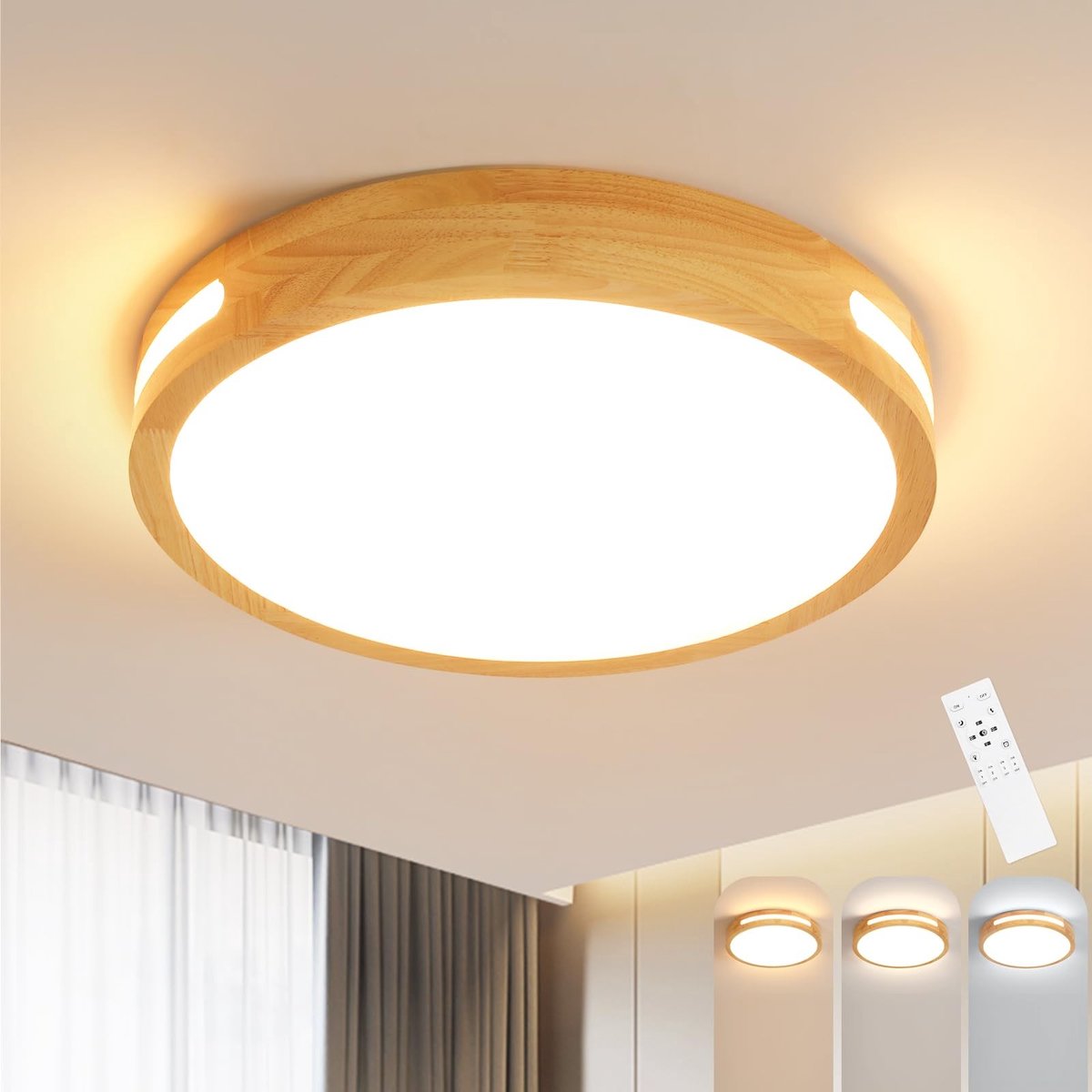 Omgoods - Dimbare LED Plafondlamp Rond 64W met Afstandsbediening