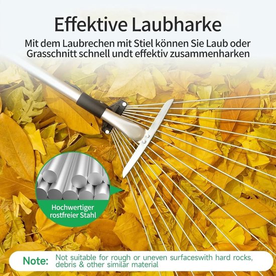 Omgoods - Verstelbare Tuinhark met Handschoenen en Handgreep — afbeelding 3