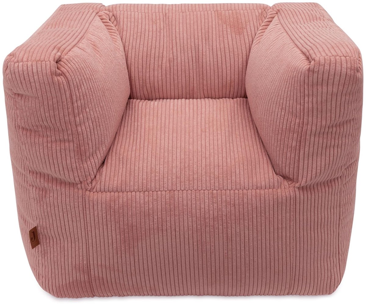 Omgoods - Zachte Corduroy Kinderstoel voor Peuters in Dasky Pink