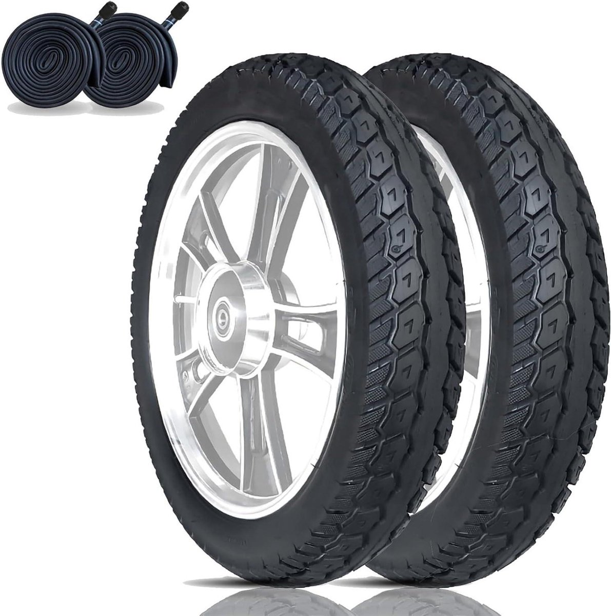 Banden met Binnenband - Reservewiel Scooter - Kinderen Scooter Rijden - Slijtvast Rubber Profiel - 12.5 x 2.25 Inch - Zwart