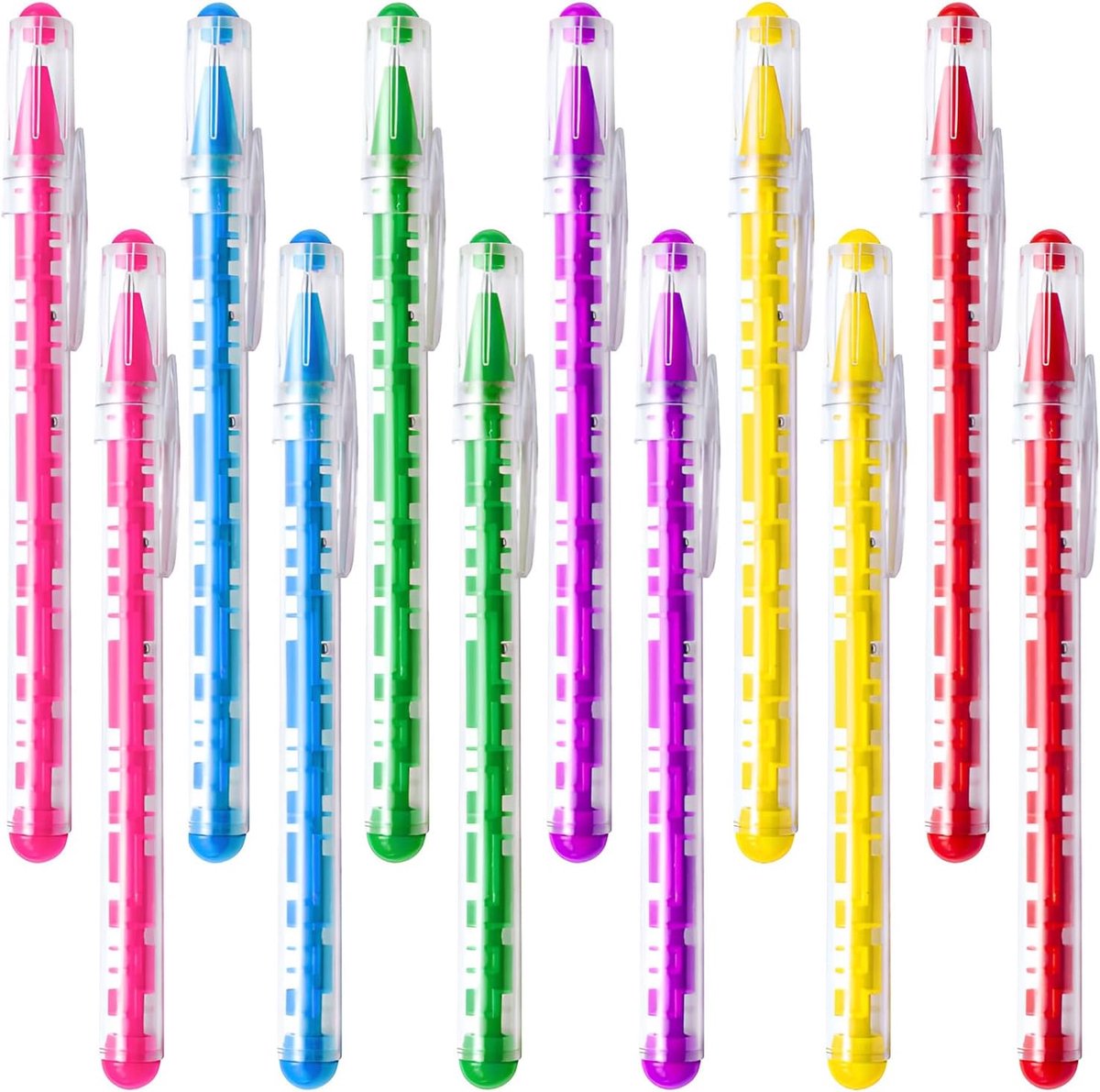 Labyrinth gelpen 12 stuks - 1mm zwart - soepel schrijven - perfect voor school en kantoor - ShopVlot