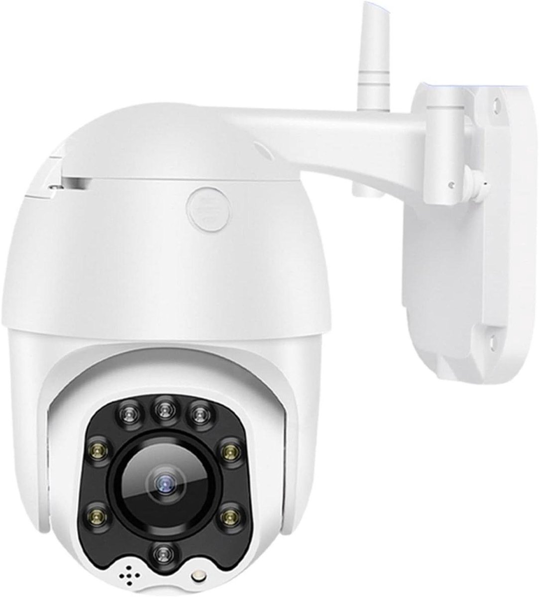 Beveiligingscamera Buiten - IP Camera PTZ - Huisbewaking op afstand - 5x optische zoom - 2MP 1080P - Wit