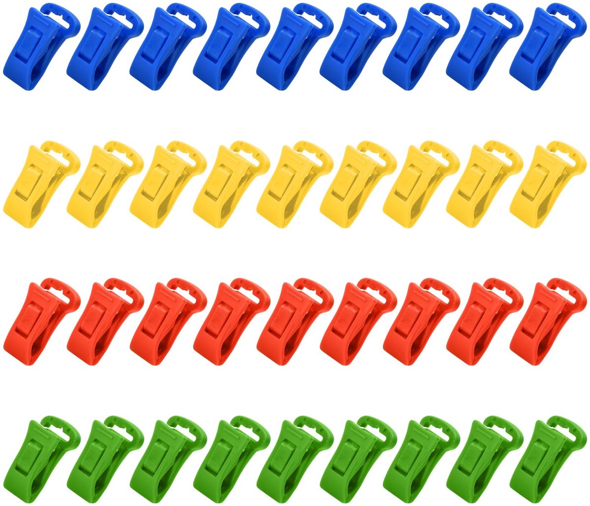 SnelShoppen - 36 Sokclips met Hanghaakjes - Multifunctionele Kledingclips voor Wasmachine en Wasdroger - Efficiënte Sokorganisatie in Heldere Kleuren