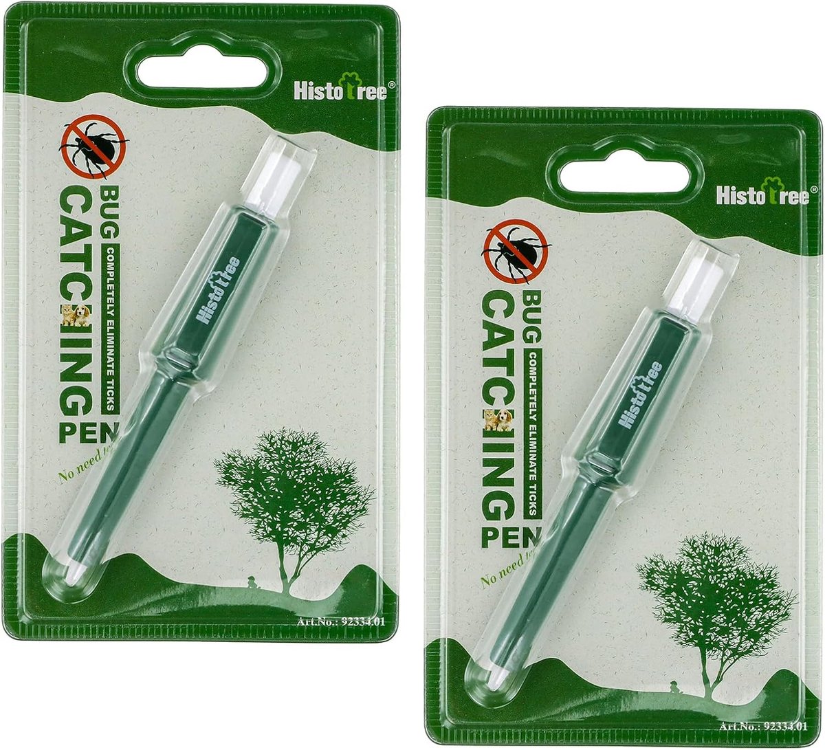 SnelShoppen - Tick Removal Tool voor Honden en Katten, 2 Sticks, Olijfgroen Tekenverwijderaar, Effectief in het Verwijderen van Parasieten, Veilig voo
