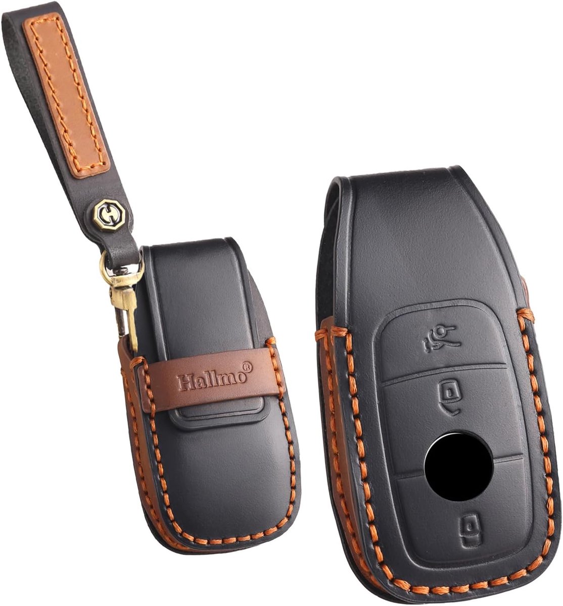 SnelShoppen - Luxe Leer Sleutelhoes voor Auto, Sleuteltas, Beschermhoes, Sleutelhanger, Geschikt voor Mercedes A B C E S Klasse W213 S213 W167 W177 W2