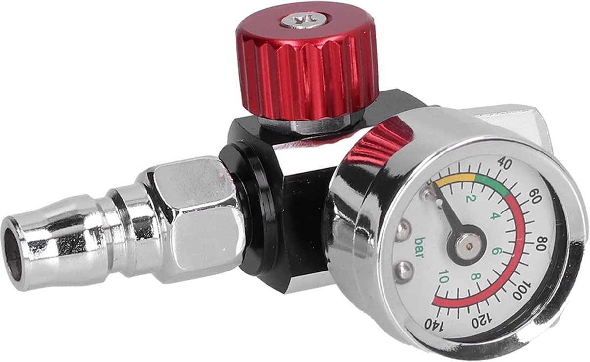SnelShoppen - Air Regulator voor Verfspuitpistolen, Luchtdrukregelaar RVS G1/4 Draad, Duurzaam en Betrouwbaar voor Perfecte Verfspuit Effecten