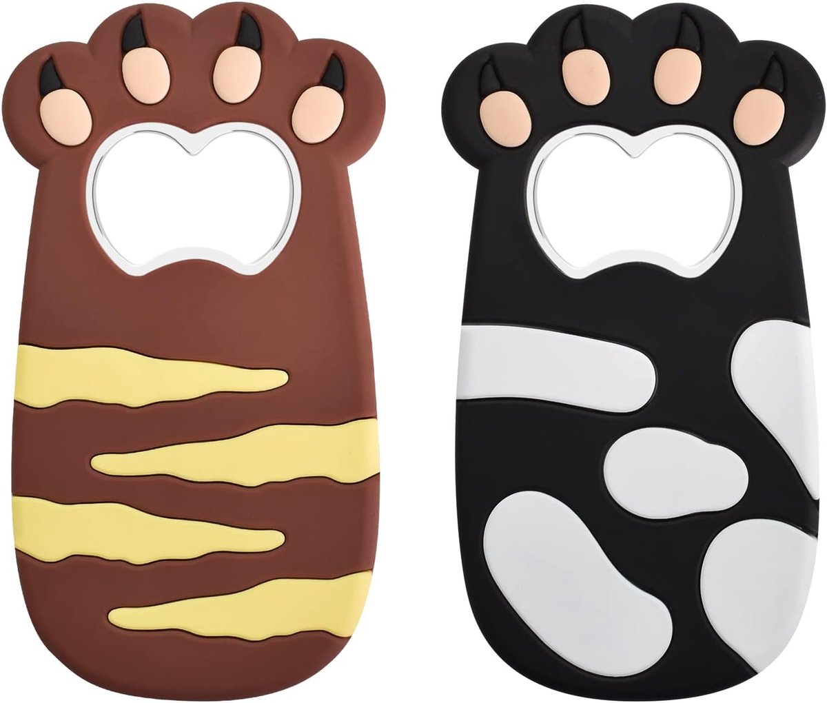 Bierflesopener 2 Pcs - Magnetisch - Kattenpoot Design - Altijd binnen handbereik - ShopVlot