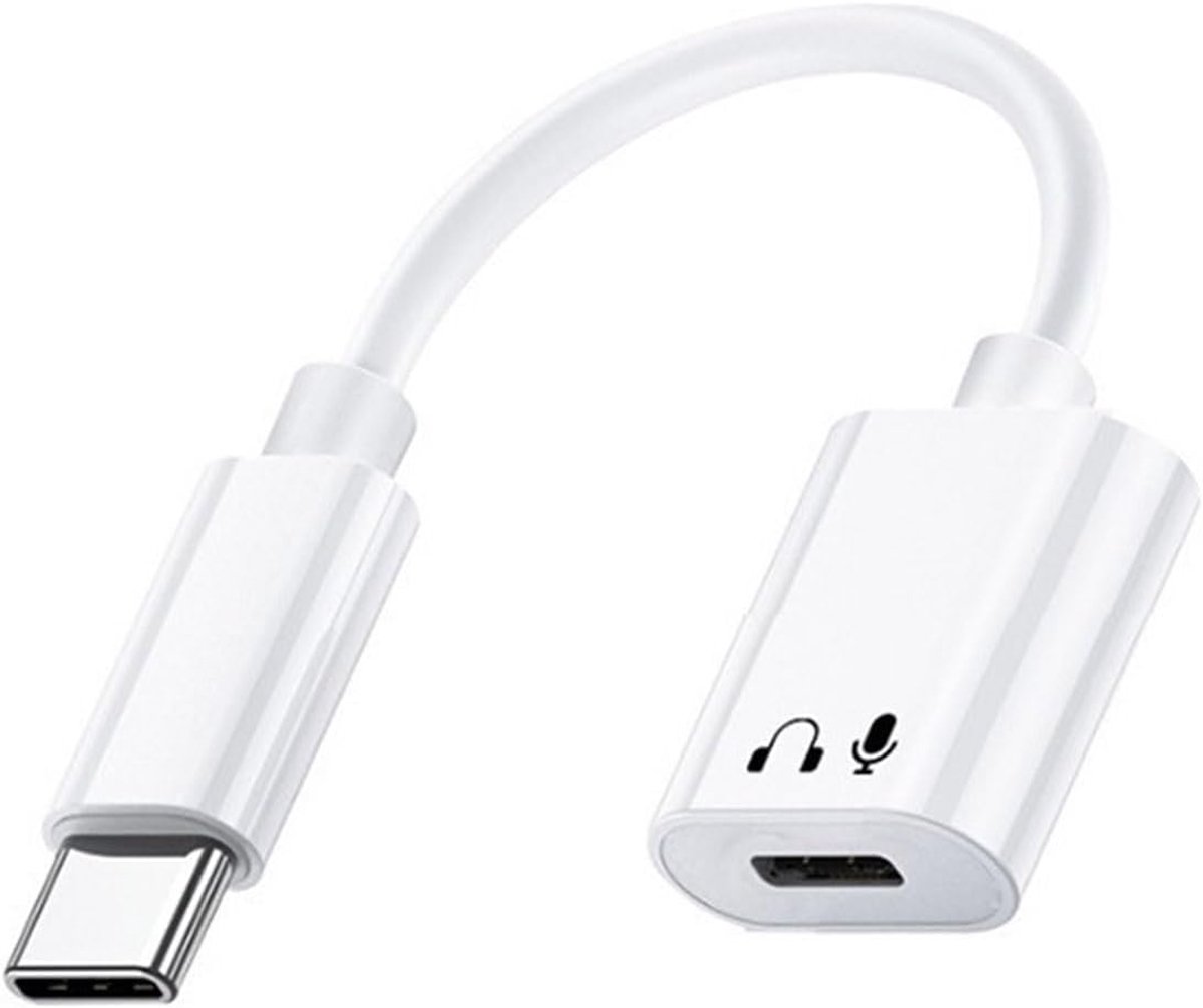 SnelShoppen - USB C naar Lightning Koptelefoon Adapter, Type C naar Lightning Audio Adapter, Hoofdtelefoon USB C Adapter voor iPhone 15/Pro/Max/Plus e