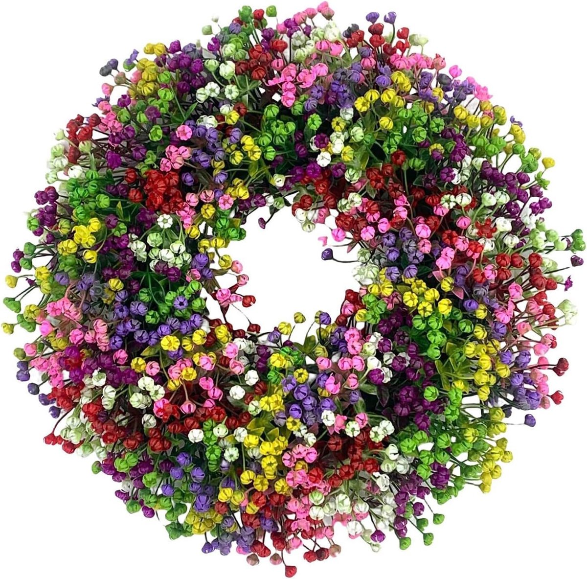 SnelShoppen - Grote Deurkrans voor Elk Seizoen - Onderhoudsvrije Buitenkrans - Herfst, Lente, Zomer, Winter Decoratie - Hoogwaardige Kunststof - Creëe