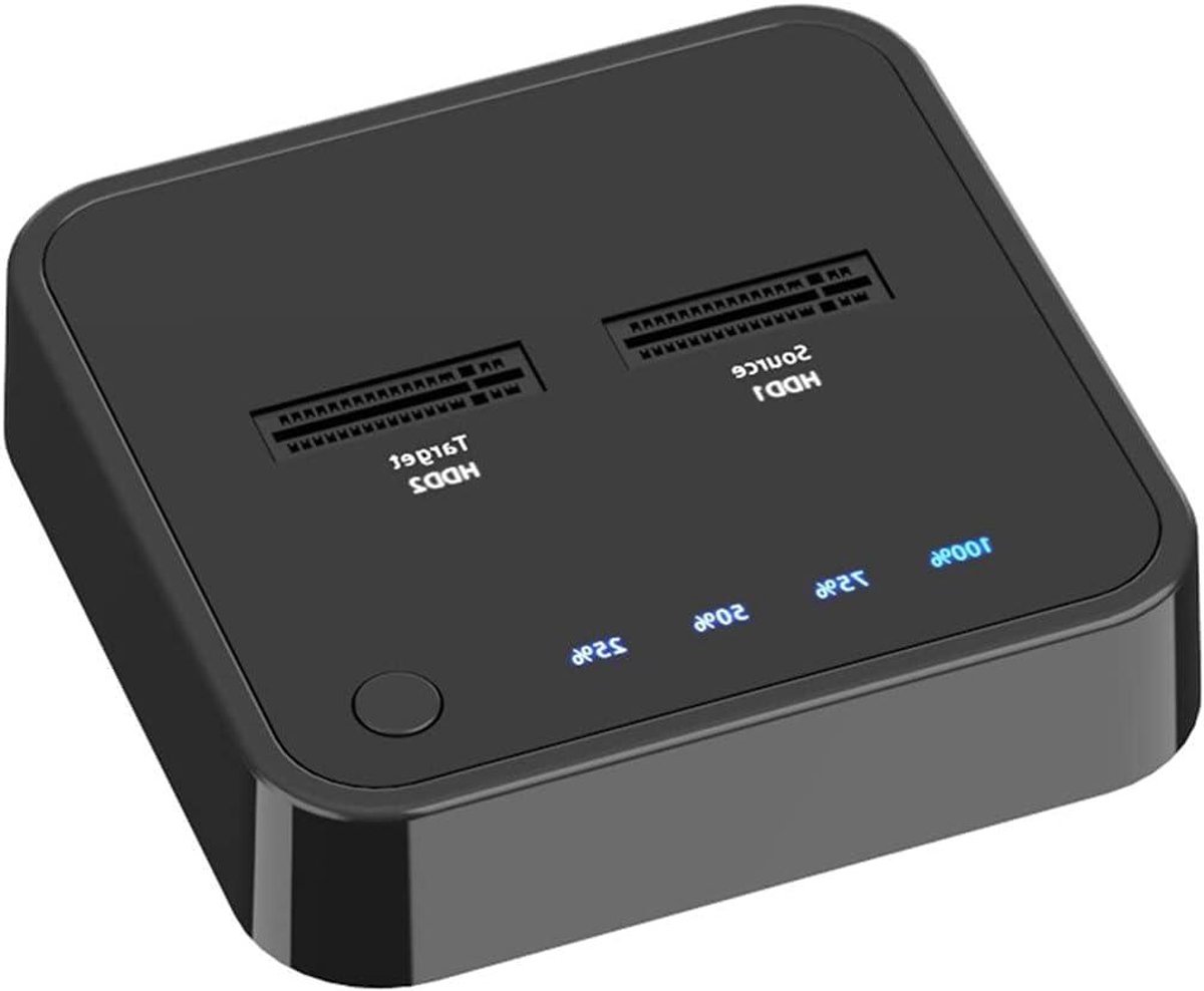 Externe Harde Schijf Dockingstation - SSD Behuizing - Data Klonen - Dual Bay M.2 - 4TB Capaciteit - Zwart