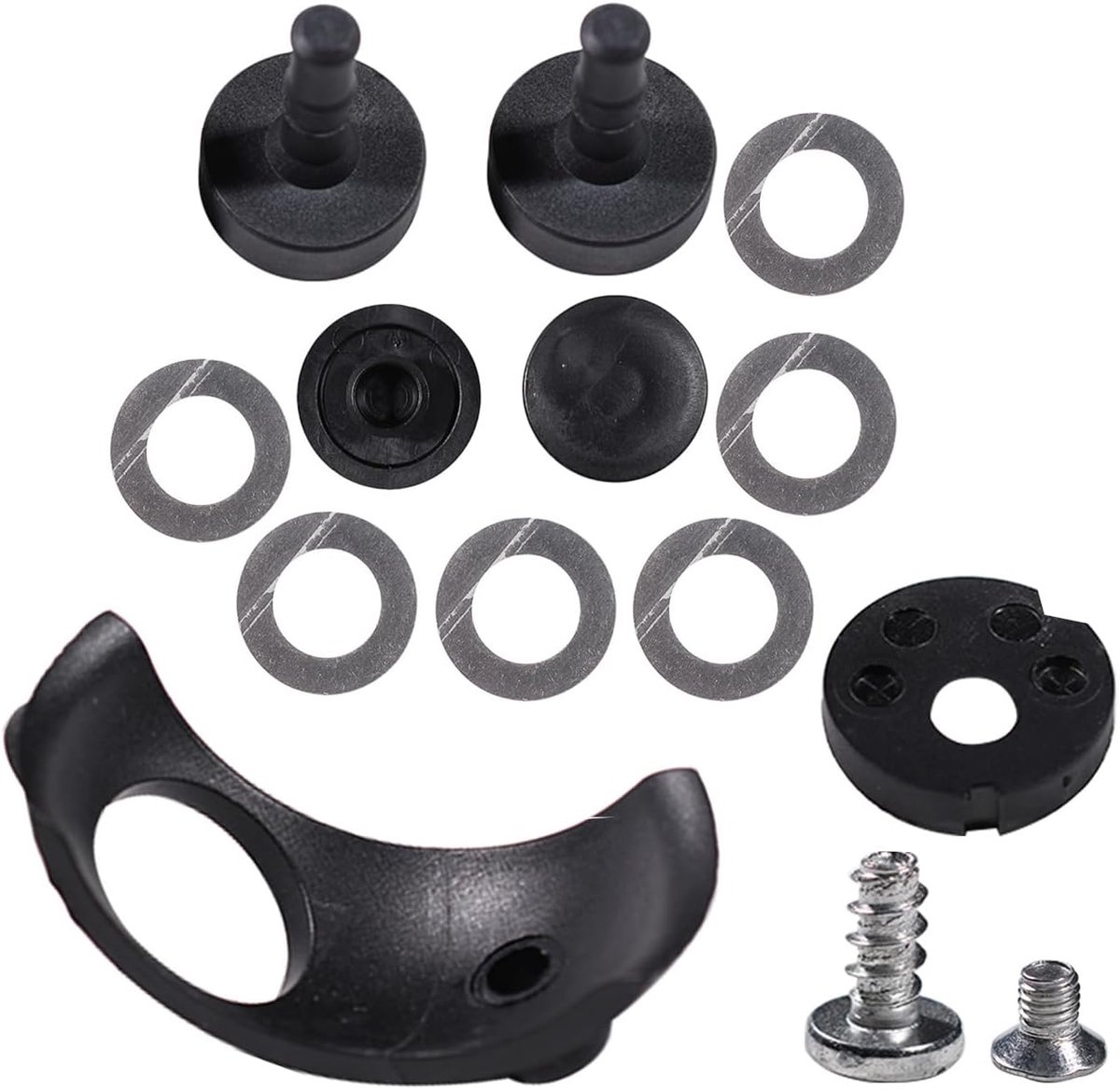 SnelShoppen - Caravan Stabilizer Driving Zaag voor Alko Aks 2004 3004 3504 - Compleet Set met Frictie Pads, Plastic Doppen en Wasringen - ABS Materiaa