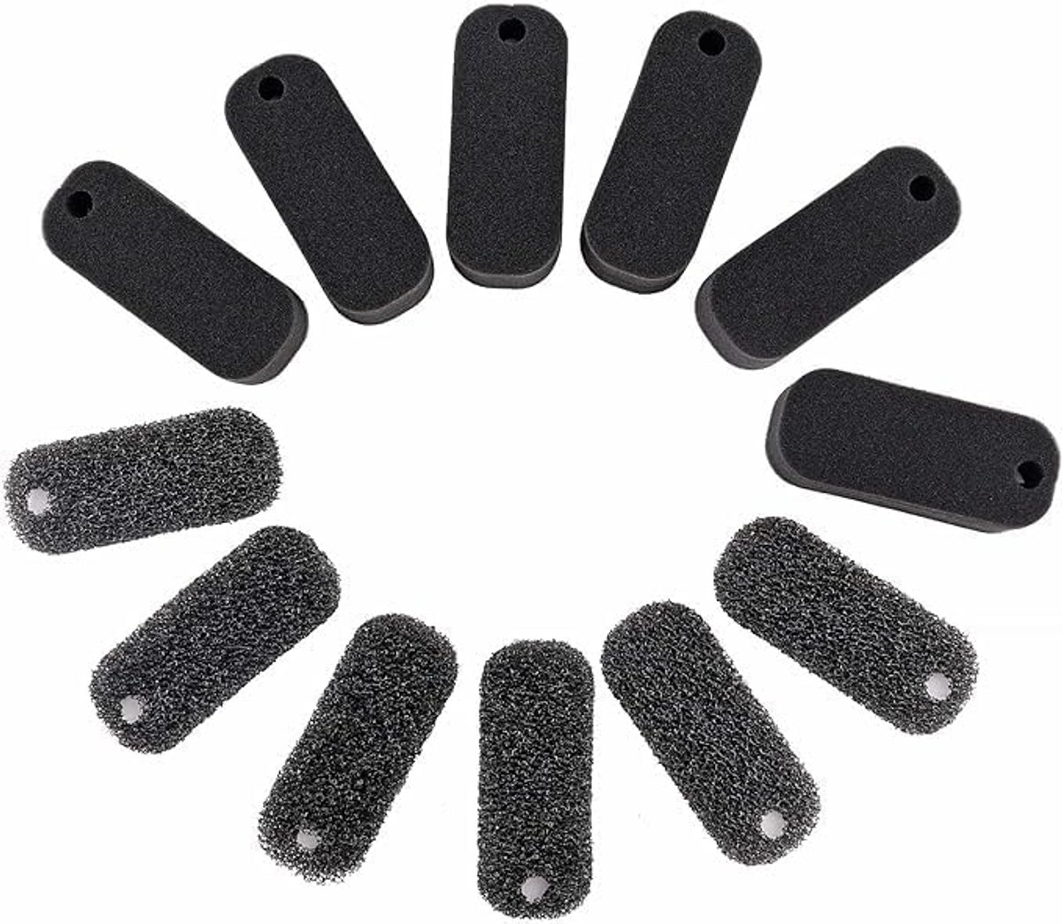 SnelShoppen - 12 Stuks Vervangende Aquarium Filter Spons voor Tortoise Filter HG979 - Inclusief 6 Grove en 6 Fijne Pads - Effectieve Waterfiltratie -