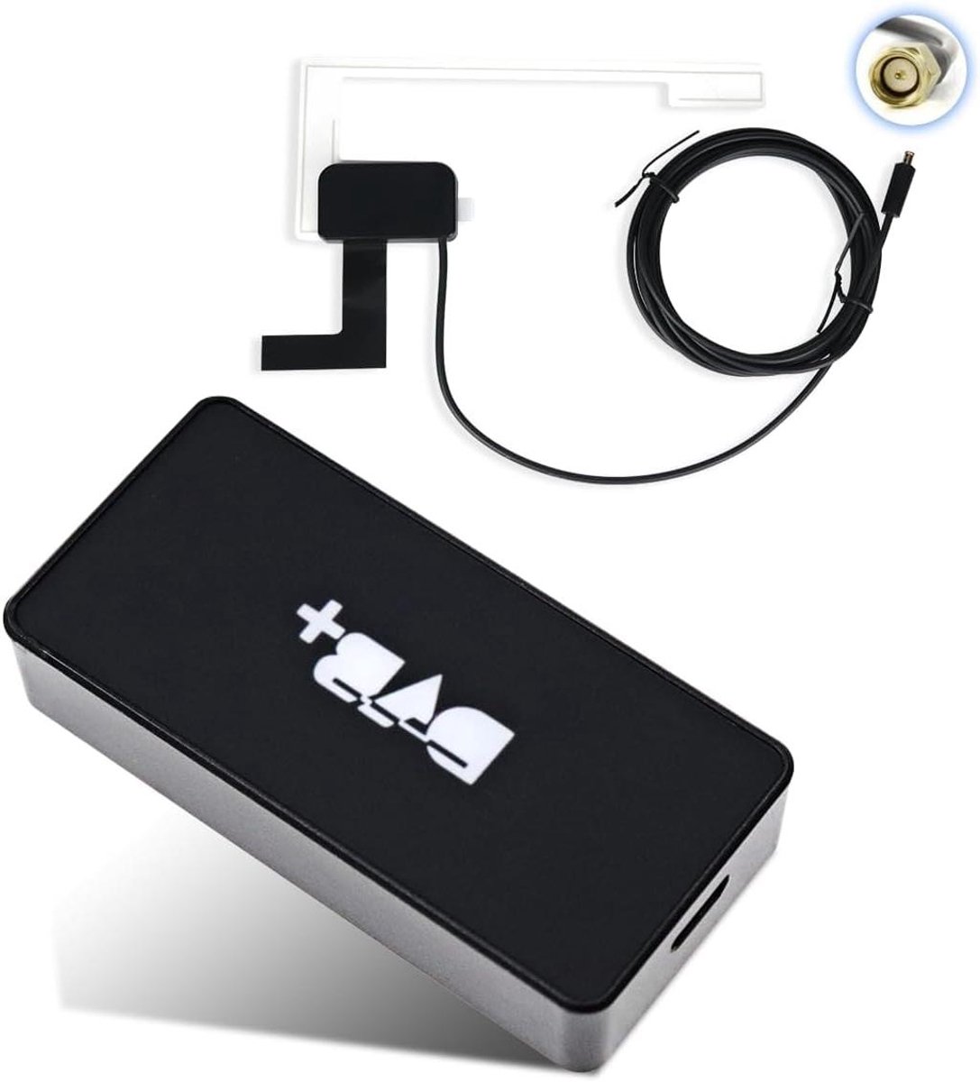 DAB+ Radio Antenne - Digitale Radio Adapter - Auto Radio Uitbreiden - Versterkte Folieantenne - 3 meter kabel - Zwart