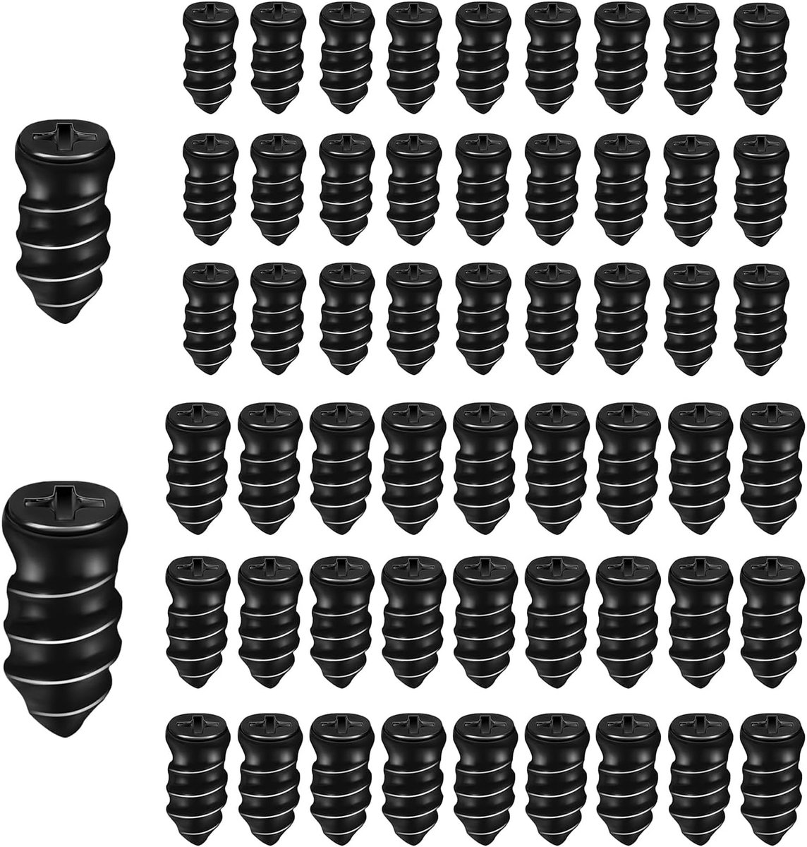 SnelShoppen - 60Pc Rubber Nagels voor Banden, Rubber Banden Schroeven Zelf-Service Bandreparatie Gereedschap voor Auto's Motoren Vrachtwagens Tractore