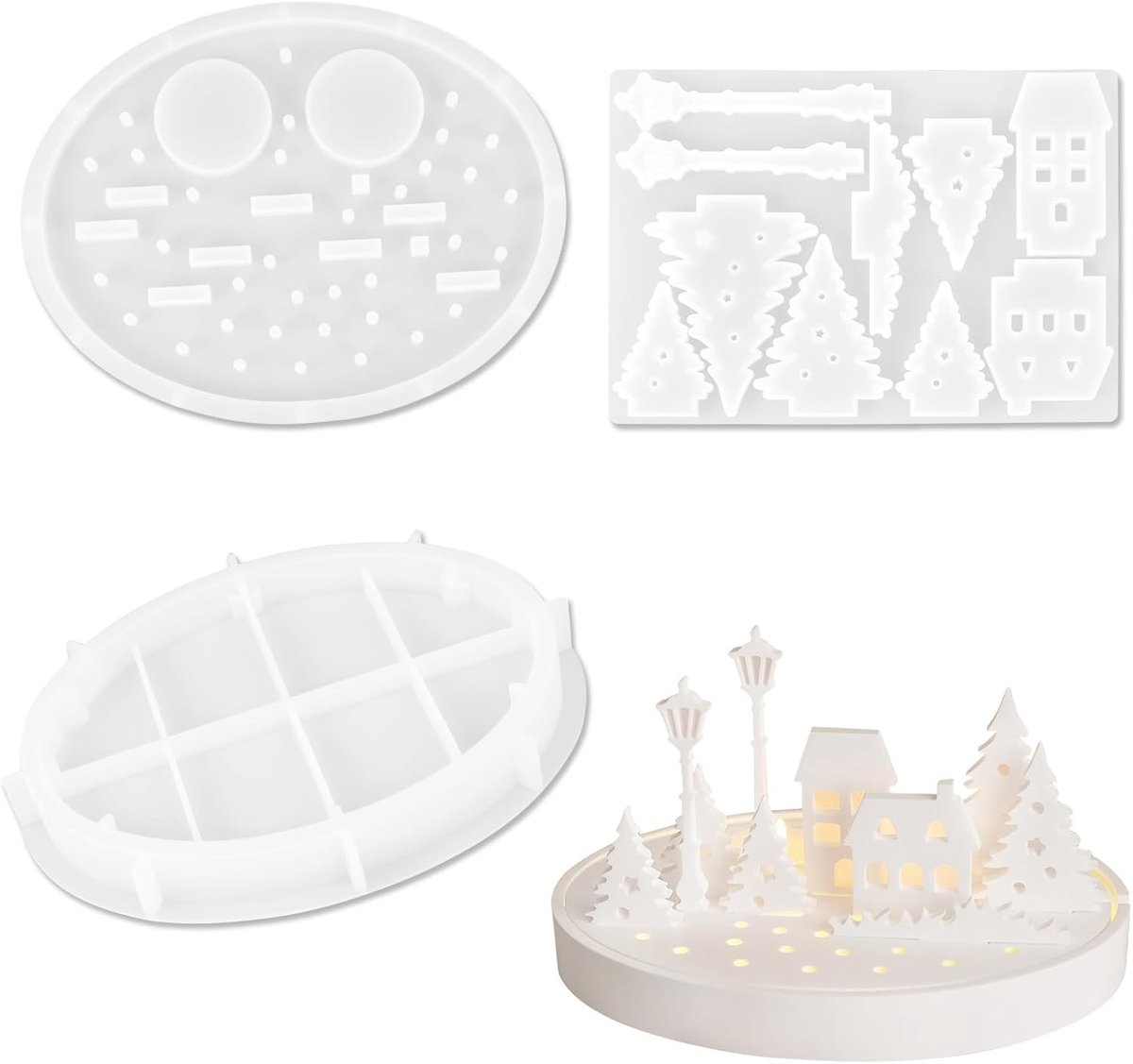 3D Siliconen Mallen Set voor Thuisgebruik - Perfect voor Gips Gieten en Creatieve Projecten