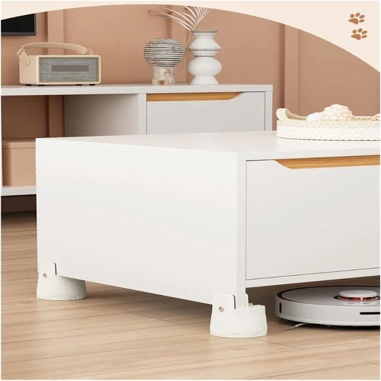 4 stuks tafelpoten bed kussen stoel verhogers voeten beenlift meubels verhogers antislip pads voor tafel bank kast wasmachine bank meubels verhogers (bruin-hoogte 6-8 cm) — afbeelding 2