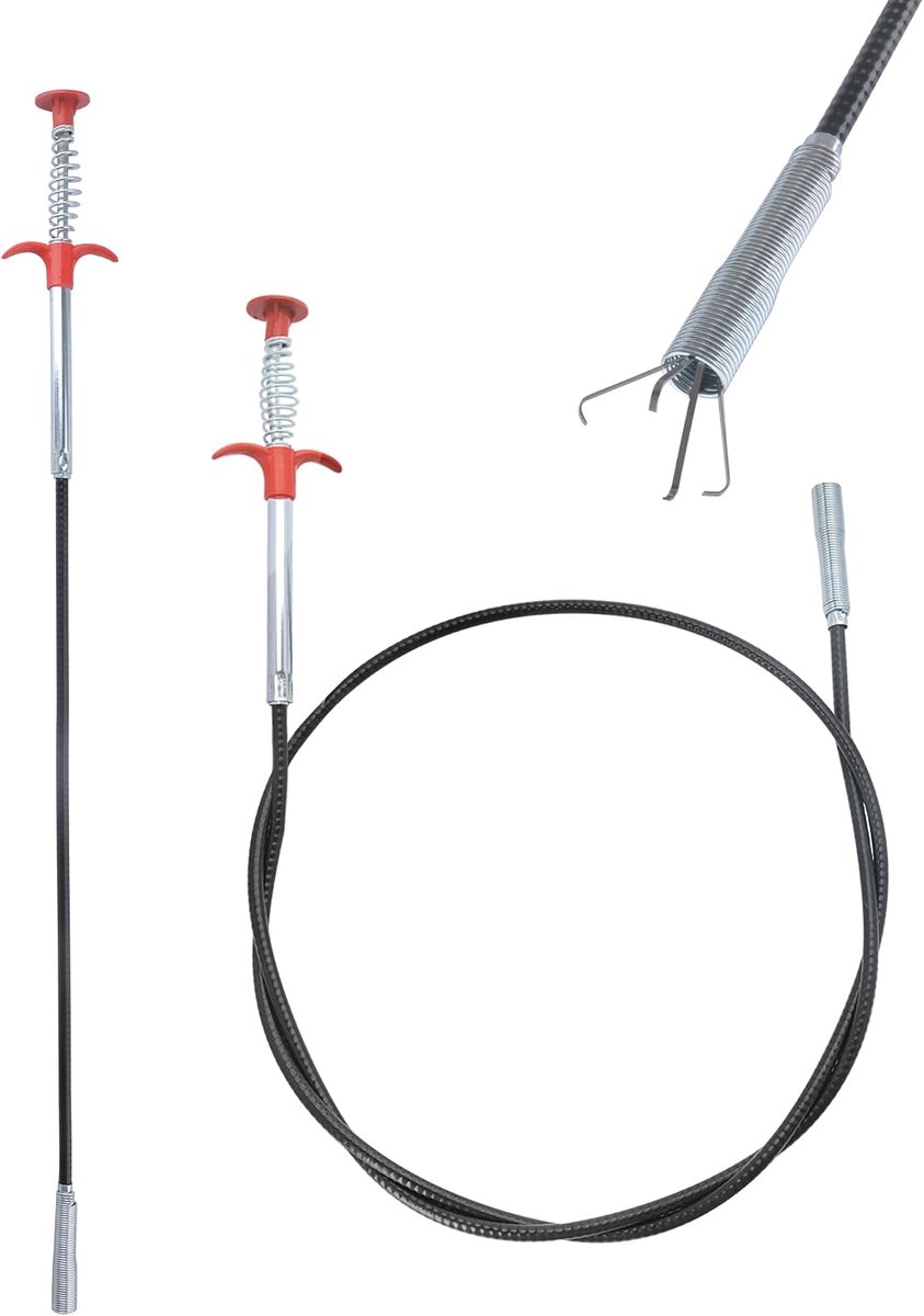 Afvoer Ontstopper Set 2-delig - Flexibele Grijper met Klauwen - Drainborstel voor Haar en Vuil - ShopVlot