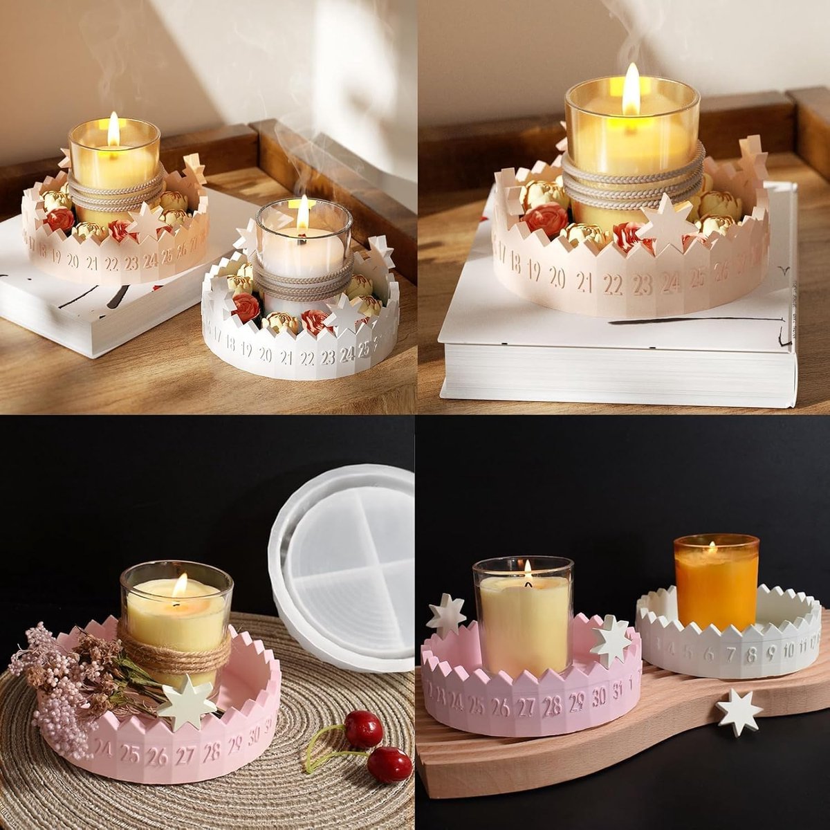 Silicone Moulds for Christmas, Casting Moulds, Silicone Advent Wreath, Casting Mould Advent Calendar, Christmas - ShopVlot
