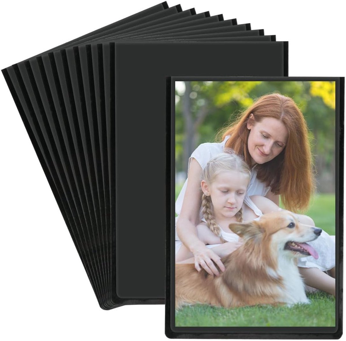 Magnetic Photo Frame Fridge for Polaroid Instax Mini Film - Pack of 10 9.5 x 6.5 cm Magnetic Photo Compartments - ShopVlot