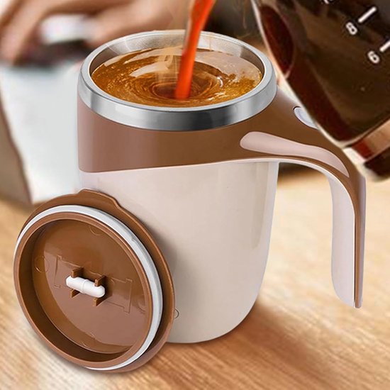 Automatische Mengbeker - Elektrische Roerbeker - Dranken Mengen - Stille Werking - 13.5 x 9 cm - Koffie — afbeelding 3