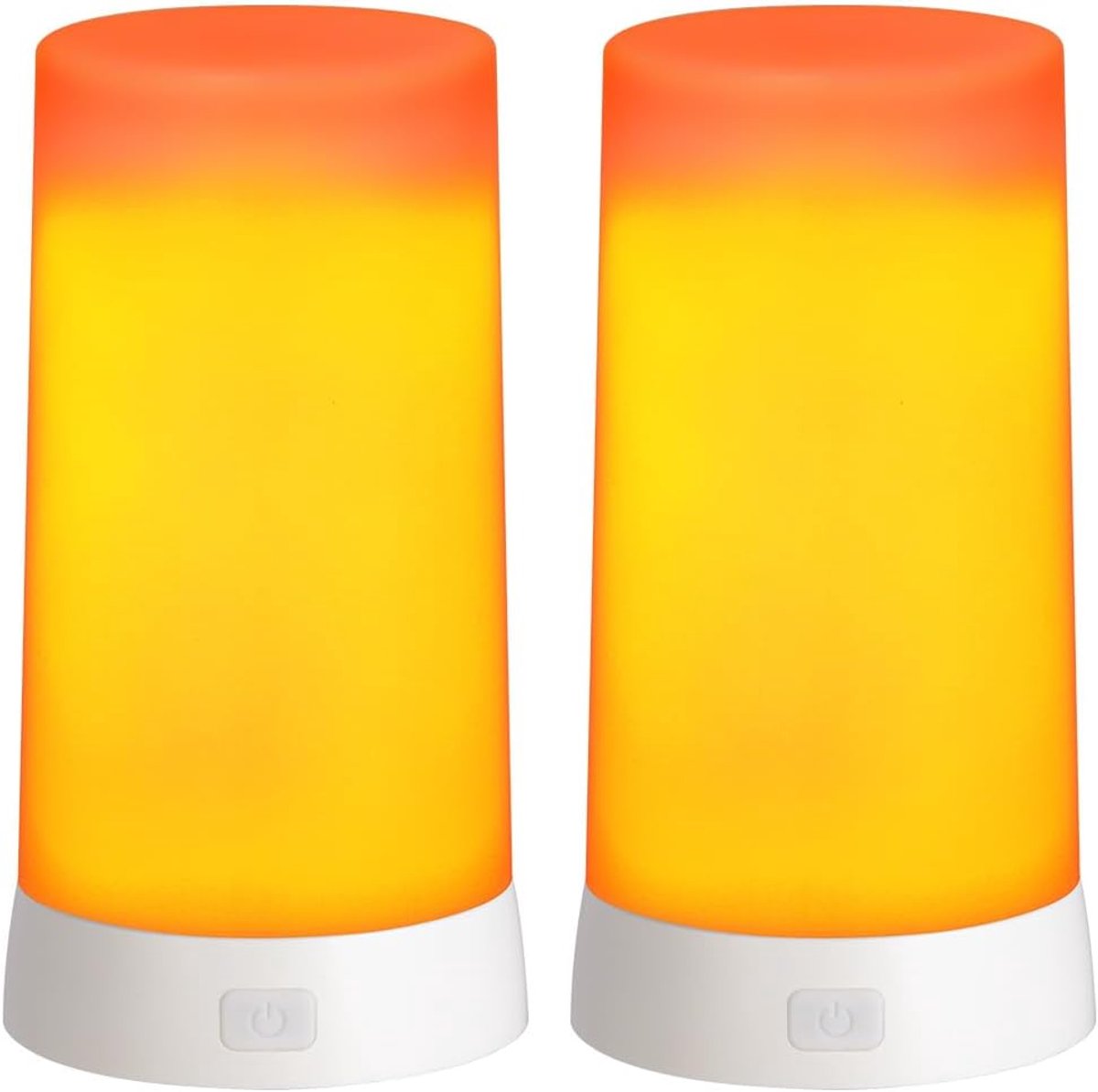 SnelShoppen - 2 Stuks LED Sfeerlamp - USB Oplaadbare Knipperende Lamp met Afstandsbediening - 4 Verlichtingsstanden - Buitenlamp voor Feest, Tuin, Ker