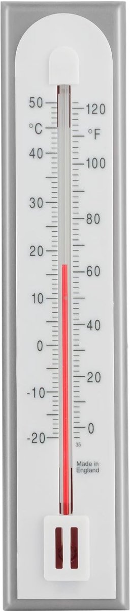Nauwkeurige Kamerthermometer - Grijs - Elegant Design - Geschikt voor Binnen en Buiten - Voor Thuis en Tuin