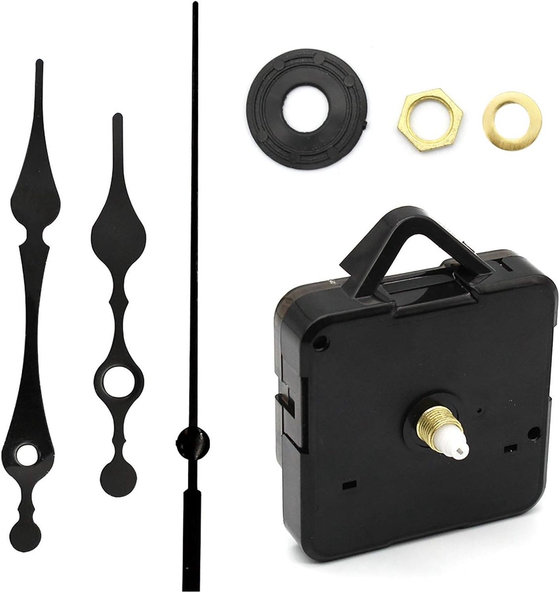 Kits voor Wandklok Mechanisme met Wijzers en Kwarts, DIY Reparatieonderdelen, Korte As 10mm