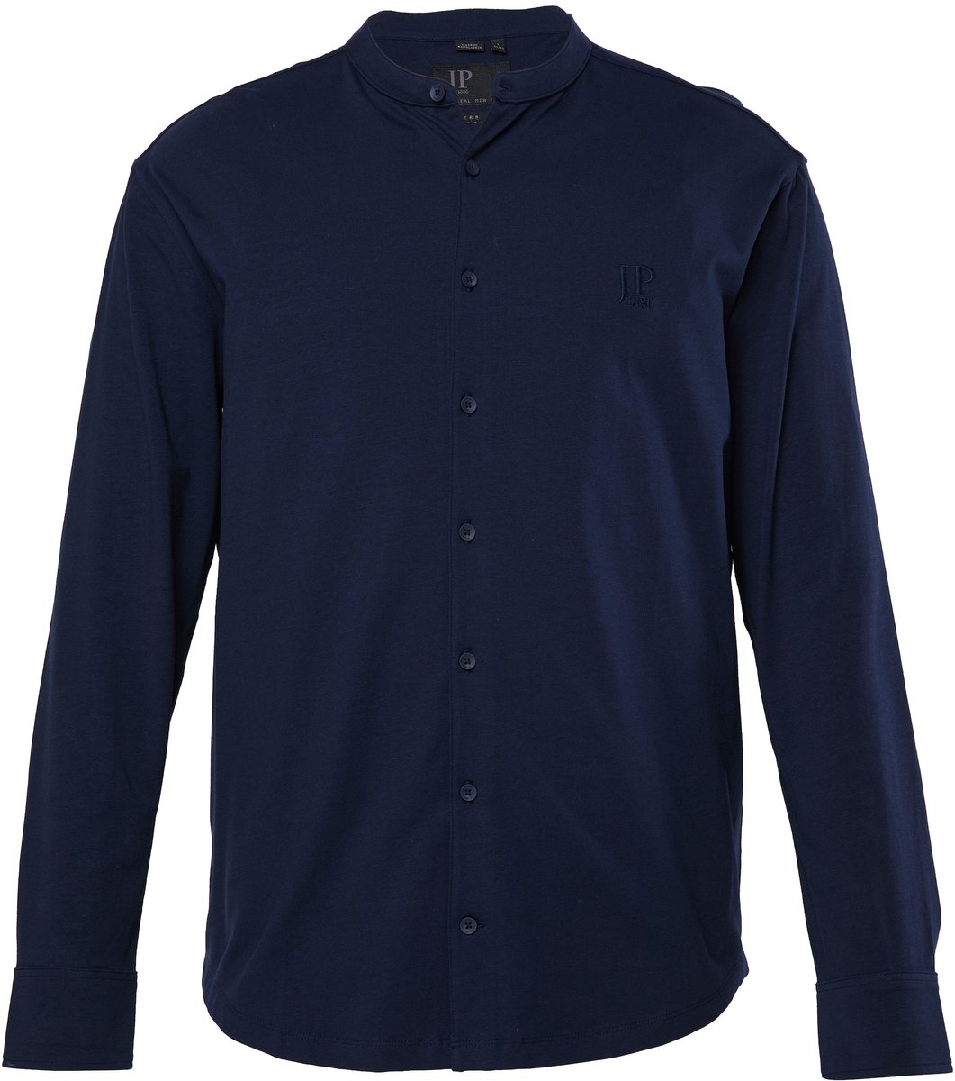 JP 1880 - Heren - Overhemd FLEXNAMIC® klederdracht lange mouwen opstaande kraag - Navy blauw - Maat 5XL