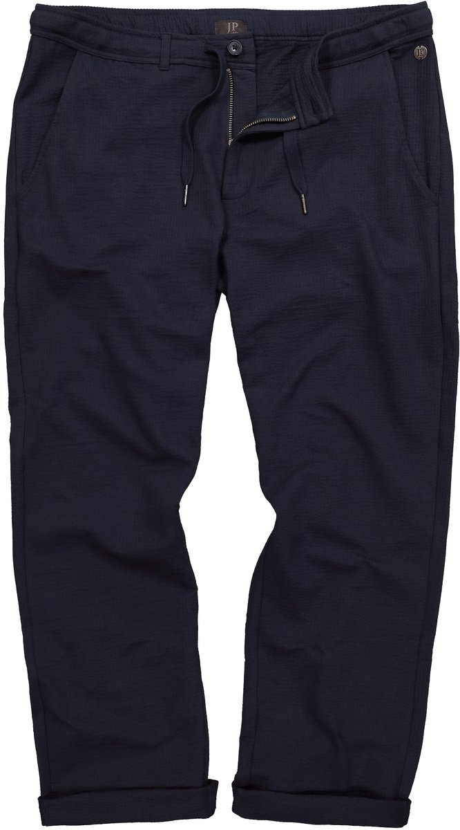 JP 1880 - Heren - Chino seersucker-jersey 4 zakken - Navy blauw - Maat 62