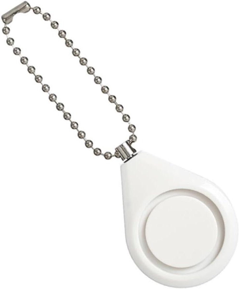 Persoonlijk Alarm Apparaat - Noodalarm Vrouwen - Zelfbescherming - 120 Decibel Geluid - 42x42x42 mm - Wit