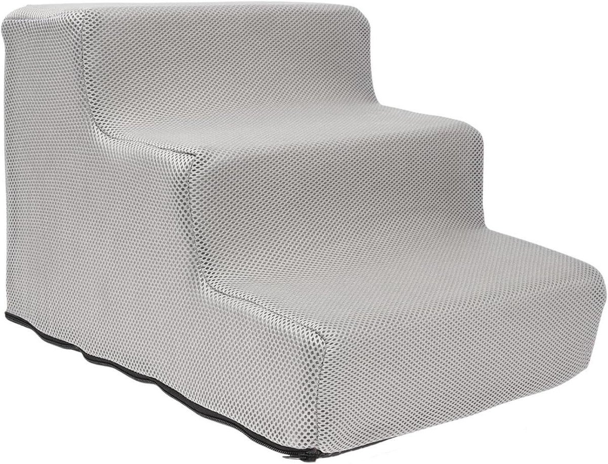 Huisdiertrap - Kattentrap Sofa Helling - Huisdieren Hulp - Antislip Treden - 40 x 34 x 30 cm - Meerkleurig