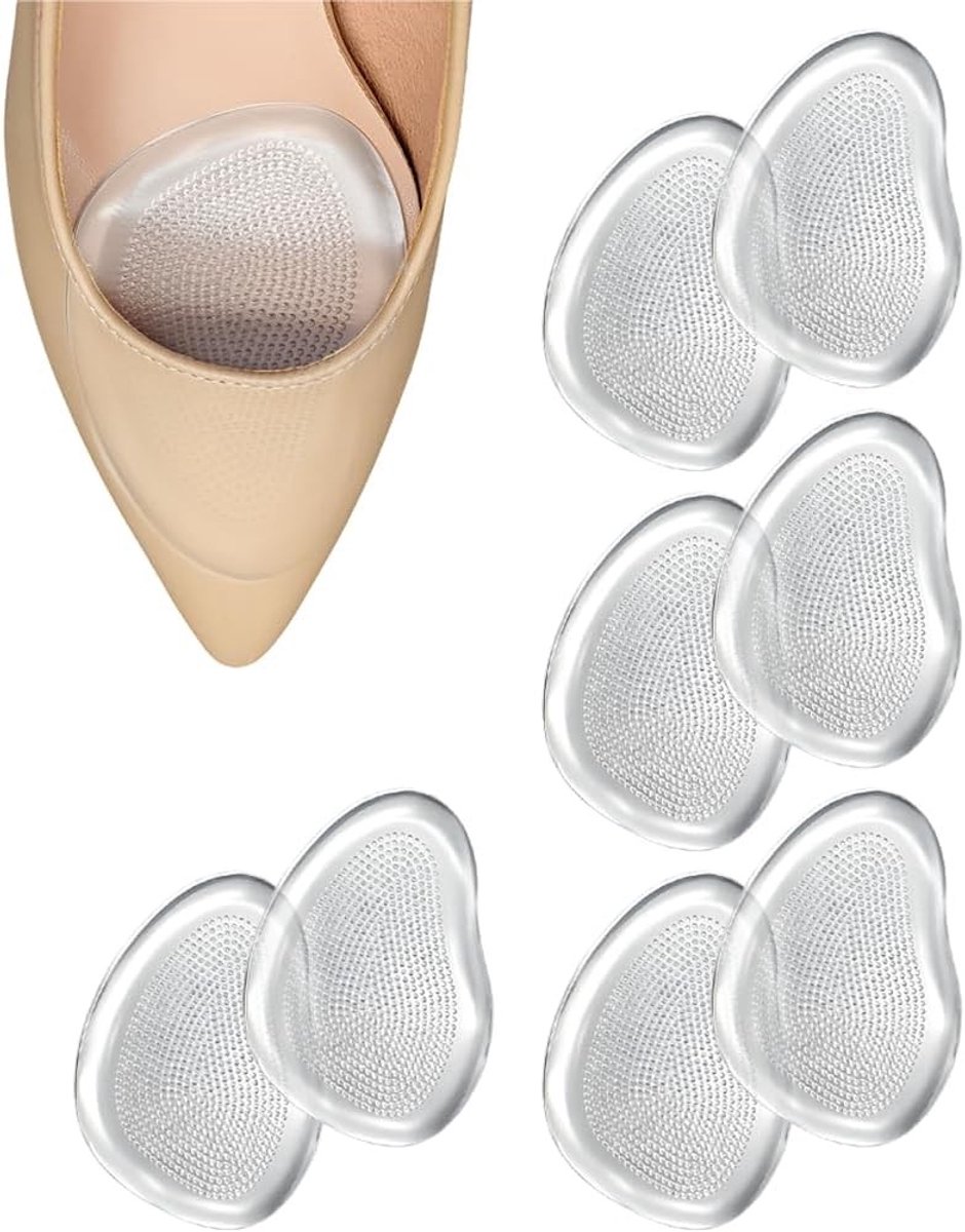 Comfortabele voorvoetkussens van siliconen gelpads voor damesschoenen, antislip inlegzolen voor hoge hakken en sandalen, pijnverlichting en ondersteuning